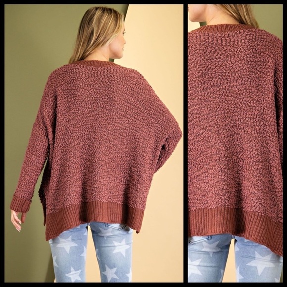 Easel "Maia" Pom-Pom Textured Ultra Lux Soft Cozy Comfortable LagenLook - Picture 3 of 11